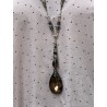 Collier Crystal in Smoky teardrop DKM Jewelry - 3