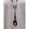 Necklace Crystal in Smoky teardrop DKM Jewelry - 3