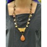 Collier Charm in Carved Bone Butterfly DKM Jewelry - 1