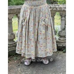 jupe 22154 voile de coton Jaune à fleurs