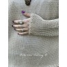 pullover 44845 Beige knitted linen Ewa i Walla - 26