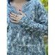 blouse 44821 Blue flower cotton voile Ewa i Walla - 18