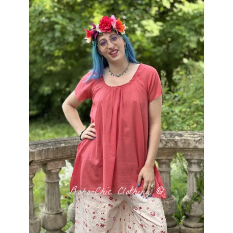 tunique EVY voile de coton framboise Les Ours - 1
