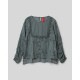 blouse 44872 Mabel Pine green embroidered voile Ewa i Walla - 11