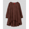 tunic 44871 Rut Burgundy embroidered voile Ewa i Walla - 13