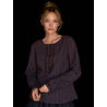 chemisier 44875 Ebba coton Carreaux bleus et bordeaux Ewa i Walla - 6