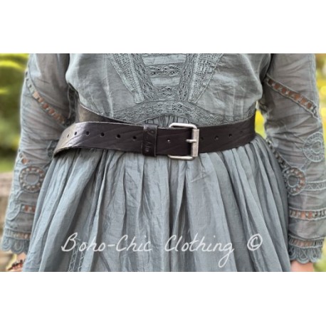 belt 99163/B Black leather Ewa i Walla - 1