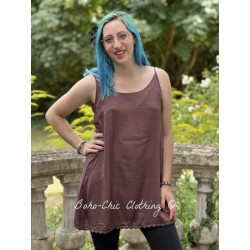 tank 33339 Otilia Burgundy natural viscose Ewa i Walla - 1