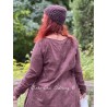 tunic 44871 Rut Burgundy embroidered voile Ewa i Walla - 11