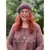 tunic 44871 Rut Burgundy embroidered voile Ewa i Walla - 8