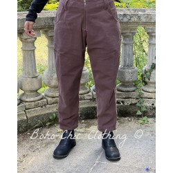 pantalon 11381 Colly velours côtelé Bordeaux