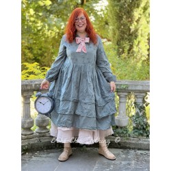 dress 55767 Petra Pine green embroidered organdie Ewa i Walla - 1
