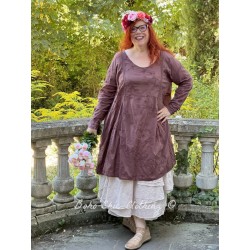 tunique 44884 Nalo voile de coton brodé Bordeaux