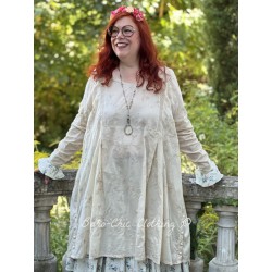 tunic 44884 Nalo Ivory embroidered voile