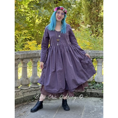 robe 55764 Ida coton Carreaux bleus et bordeaux Ewa i Walla - 1