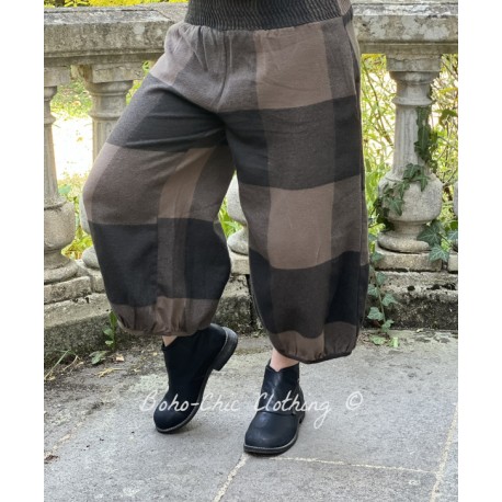 panty / pantalon MARINA drap de laine Chocolat à grands carreaux Les Ours - 1