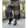 panty / pantalon MARINA drap de laine Chocolat à grands carreaux Les Ours - 1