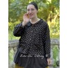 short jacket FLORIE Black poplin with large bronze dots Les Ours - 2