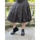 skirt MARICA Black poplin with large bronze dots Les Ours - 1