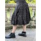 skirt MARICA Black poplin with large bronze dots Les Ours - 3