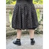 skirt MARICA Black poplin with large bronze dots Les Ours - 4