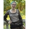 top ALYCIA Black cotton tulle with polka dots Les Ours - 6