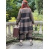 dress FLORETTE Chocolate woolen cloth with large checks Les Ours - 6