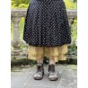 skirt MARICA Black poplin with large bronze dots Les Ours - 6