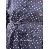 coat ALANE Black poplin with large bronze dots Les Ours - 15