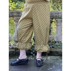 panty / pants ROBERT Bronze cotton with large black dots Les Ours - 1