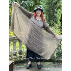 écharpe PAULINE voile de coton Chocolat