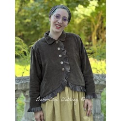 veste courte MARIENE velours côtelé Chocolat Les Ours - 1