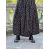 skirt LILOU Black poplin with large bronze dots Les Ours - 1