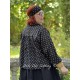 short jacket FLORIE Black poplin with large bronze dots Les Ours - 10