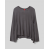 blouse 44865 Sivi Grey waffle jersey Ewa i Walla - 14