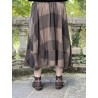 skirt GUSTINE Chocolate woolen cloth with large checks Les Ours - 11