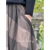 skirt GUSTINE Chocolate woolen cloth with large checks Les Ours - 17