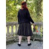 skirt MARICA Black poplin with large bronze dots Les Ours - 12