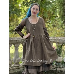 dress FLORETTE Chocolate linen