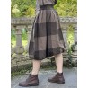 skirt ANGELO Chocolate woolen cloth with large checks Les Ours - 3