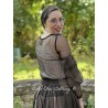 top ALYCIA Black cotton tulle with polka dots Les Ours - 3