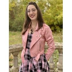 jacket Lana Biker Pink 3XL / UK20 Collectif - 1