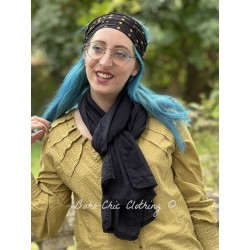 écharpe PAULINE voile de coton Noir