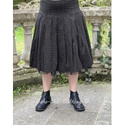 skirt MARICA Black poplin with bronze polka dots Les Ours - 1