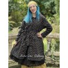 coat ALANE Black poplin with large bronze dots Les Ours - 1