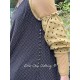dress / tunic LEA Black cotton with bronze polka dots Les Ours - 7