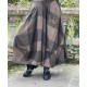 skirt GUSTINE Chocolate woolen cloth with large checks Les Ours - 2