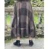 skirt GUSTINE Chocolate woolen cloth with large checks Les Ours - 4
