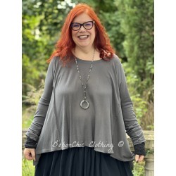 blouse 44865 Sivi Grey waffle jersey