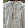 blouse 44873 Jana Beige with black polka dots voile Ewa i Walla - 20